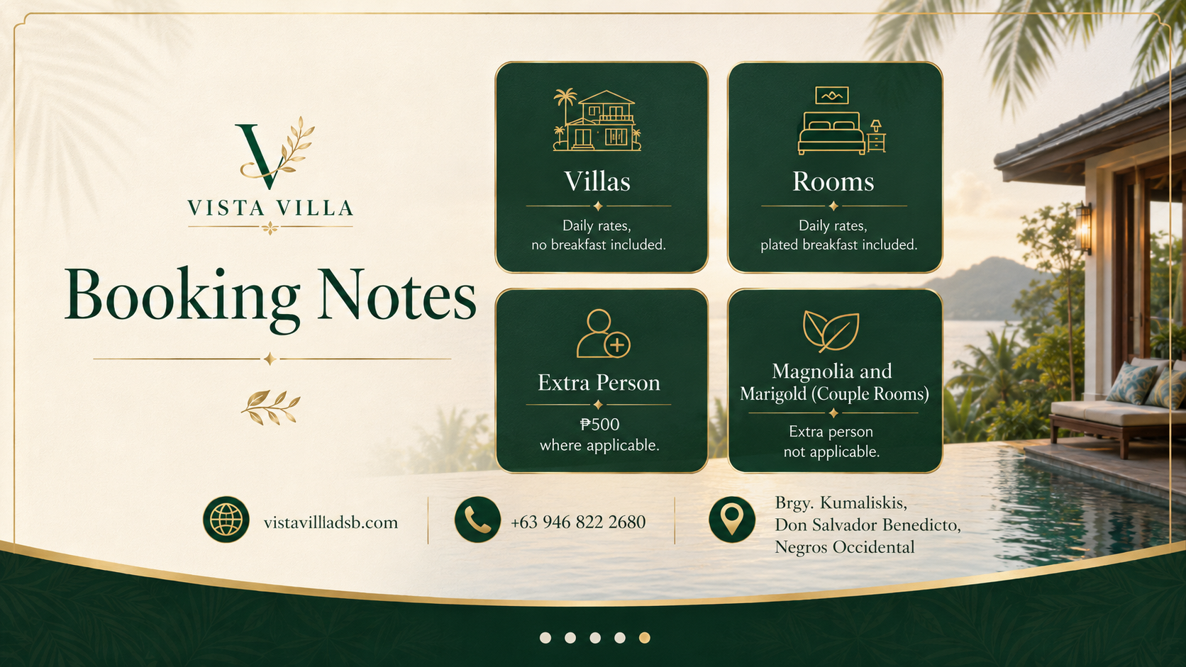 Booking Notes